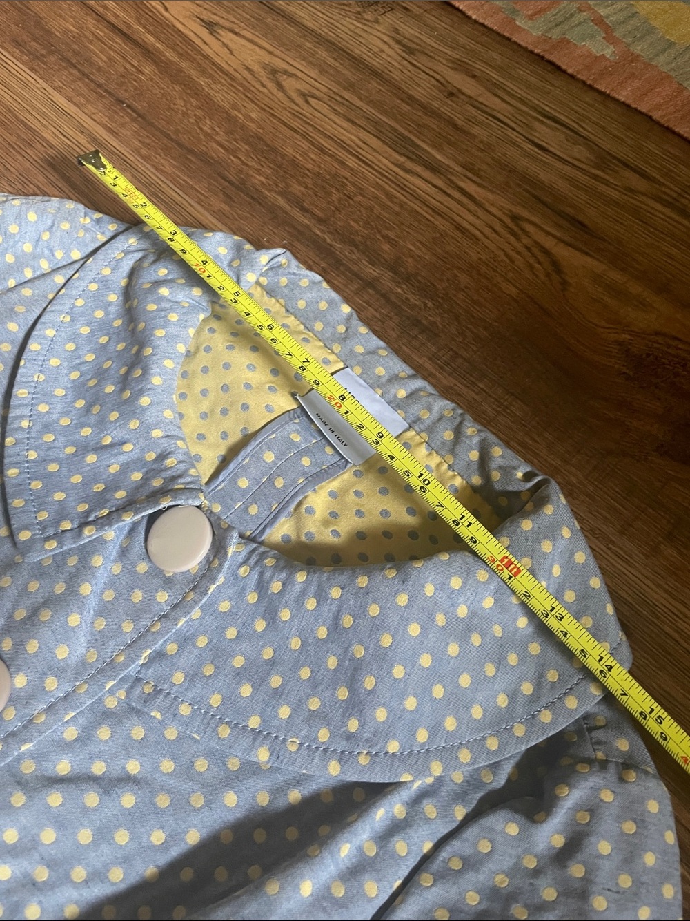 Moschino Cheap & Chic RARE 90s Blue Polka Dot Blazer & Skirt Set - Picture 9 of 12